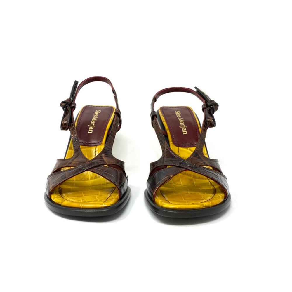 SIES MARJAN PRALINE DIANA EMBOSSED CROCO HEEL